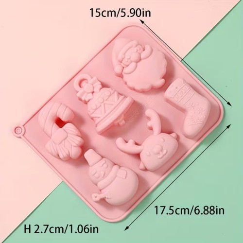 MOLDE FIGURAS NAVIDEÑAS 6 CAVIDADES PLANAS MOLDE FIGURAS NAVIDEÑAS 6 CAVIDADES PLANAS