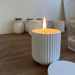 MOLDE MACETA RAYA VERTICALES CIRCULAR MEDIANA SIN TAPA