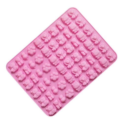 MOLDE MINI FIGURAS GOMITAS 60 CAVIDADES LEON, HIPOPOTAMO, OSO, PERRO MOLDE MINI FIGURAS GOMITAS 60 CAVIDADES LEON, HIPOPOTAMO, OSO, PERRO