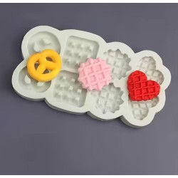 MOLDE MINI GALLETAS 8 CAVIDADES 4 DISEÑOS