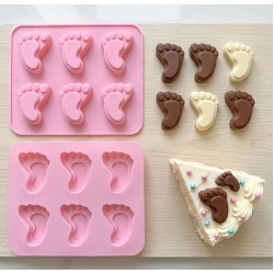 MOLDE PIES DE BEBE 6 CAVIDADES