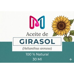ACEITE 100% VEGANO NATURAL DE GIRASOL PARA COSMETICA 30 ML