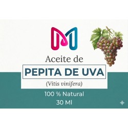 ACEITE 100% VEGANO NATURAL DE PEPITA DE UVA  PARA COSMETICA 30 ML
