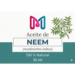 ACEITE 100% VEGANO NATURAL DE NEEM  PARA COSMETICA 30 ML