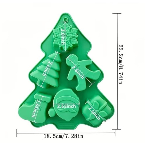 MOLDE NAVIDAD 6 CAVIDADES TIPO ARBOL MOLDE NAVIDAD 6 CAVIDADES TIPO ARBOL