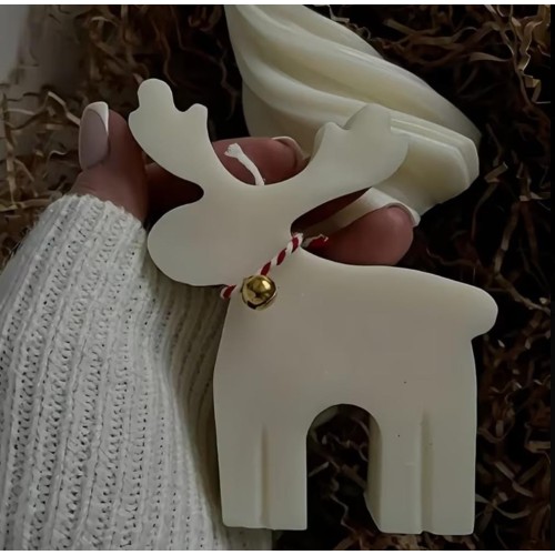 MOLDE RENO ELEGANTE PLANO NAVIDAD (SEMI DURO)