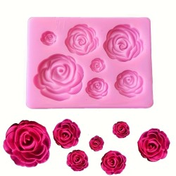 MOLDE ROSAS PLANAS 7 CAVIDADES MOLDE ROSAS PLANAS 7 CAVIDADES