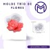 MOLDE TRIO DE FLORES MOLDE TRIO DE FLORES