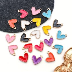 DIJES DE CORAZONES DE ESMALTE x UNIDAD
