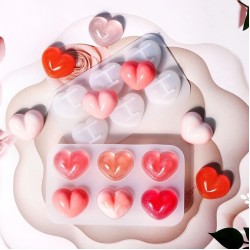 MOLDE DE CORAZONES DURAZNO PLANO 6 CAVIDADES