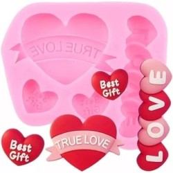 MOLDE TRUE LOVE CORAZONES 4 CAVIDADES