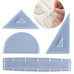 MOLDE DE REGLAS Y TRANSPORTADOR 4 PIEZAS MOLDE DE REGLAS Y TRANSPORTADOR 4 PIEZAS