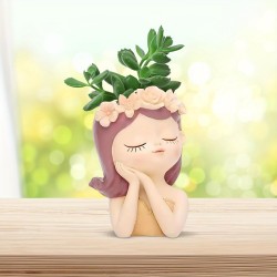 MOLDE MACETA NIÑA SOÑANDO