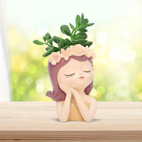 MOLDE MACETA NIÑA SOÑANDO