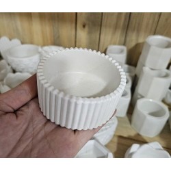 PIEZAS DE CEMENTO MACETA RAYADA