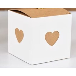 CAJAS PARA DECORACIONES O RECUERDO CORAZON 2 TONOS