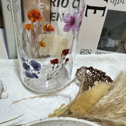 ETIQUETAS DE FLORES TRANSPARENTES PARA MANUALIDADES 10 UNIDADES