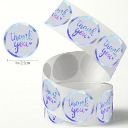 ETIQUETAS THANK YOU HOLOGRAFICA 20 UNIDADES ETIQUETAS THANK YOU HOLOGRAFICA 20 UNIDADES