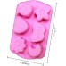 MOLDE FIGURAS VARIADAS GRUESAS MARIPOSA, FLOR, ESTRELLA. 6 CAVIDADES MOLDE FIGURAS VARIADAS GRUESAS MARIPOSA, FLOR, ESTRELLA. 6 CAVIDADES