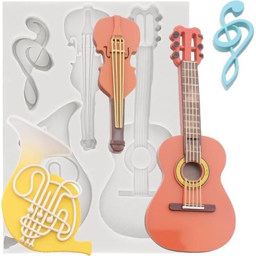 MOLDE FIGURAS MUSICALES PLANAS 4 CAVIDADES MOLDE FIGURAS MUSICALES PLANAS 4 CAVIDADES