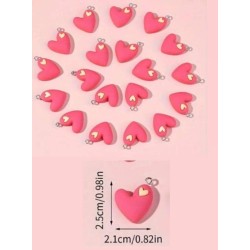 DIJES DE CORAZON DE GOMA PARA BISUTERIA, OCASION x UNIDAD