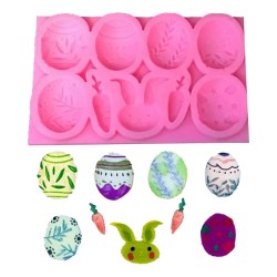 MOLDE HUEVOS DE PASCUA DISEÑOS 9 CAVIDADES