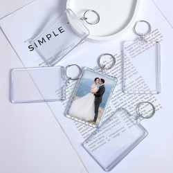 LLAVEROS ACRILICOS RECTANGULARES CON MARCO PARA FOTOS