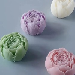 Molde de Silicona Peonia Cerrada