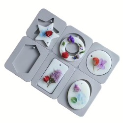 MOLDE FIGURAS VARIADAS 6 CAVIDADES WAX (ESTRELLA, CIRCULO, OVALO, RECTANGULO)