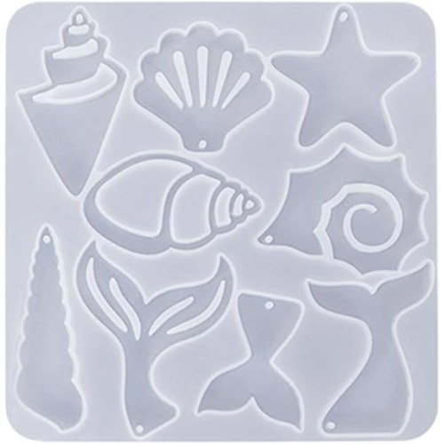 MOLDE FIGURAS MARINAS PLANAS 9 CAVIDADES MOLDE FIGURAS MARINAS PLANAS 9 CAVIDADES