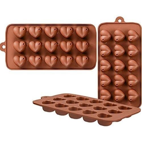 MOLDE CORAZONES LISOS 15 CAVIDADES PEQUEÑOS