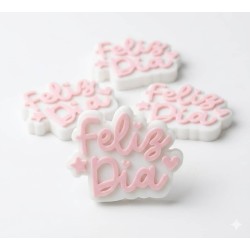 MOLDE FELIZ DIA PLANO MEDIANO CON RELIEVE