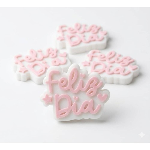 MOLDE FELIZ DIA PLANO MEDIANO CON RELIEVE MOLDE FELIZ DIA PLANO MEDIANO CON RELIEVE