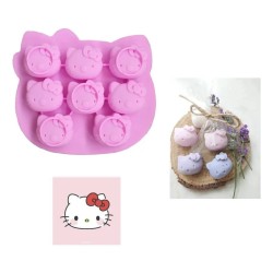 MOLDE HELLO KITTY 8 CAVIDADES LAZO