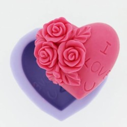 MOLDE CORAZON ROSAS FRASE MEDIANO