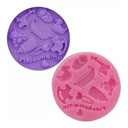 MOLDE PIEZAS DE BEBE PLANAS 10 CAVIDADES